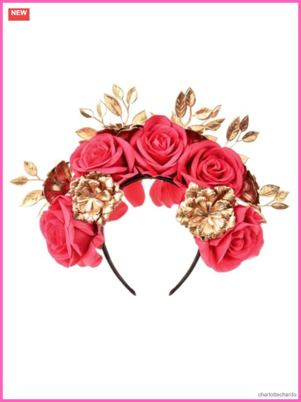 Handmade Day of the Dead La Catrina Flower Headband Costume Halo Crown